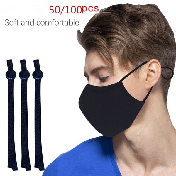 100 Adjustable Anti-Slip Ear Band Extension Buckle Elastic Cord Rope Connectors 100 Adjustable Anti-Slip Ear Band Extension Buckle Elastic Cord Rope Connectors